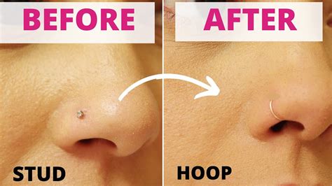 when can you switch nose stud to ring|how long to change nose piercing.